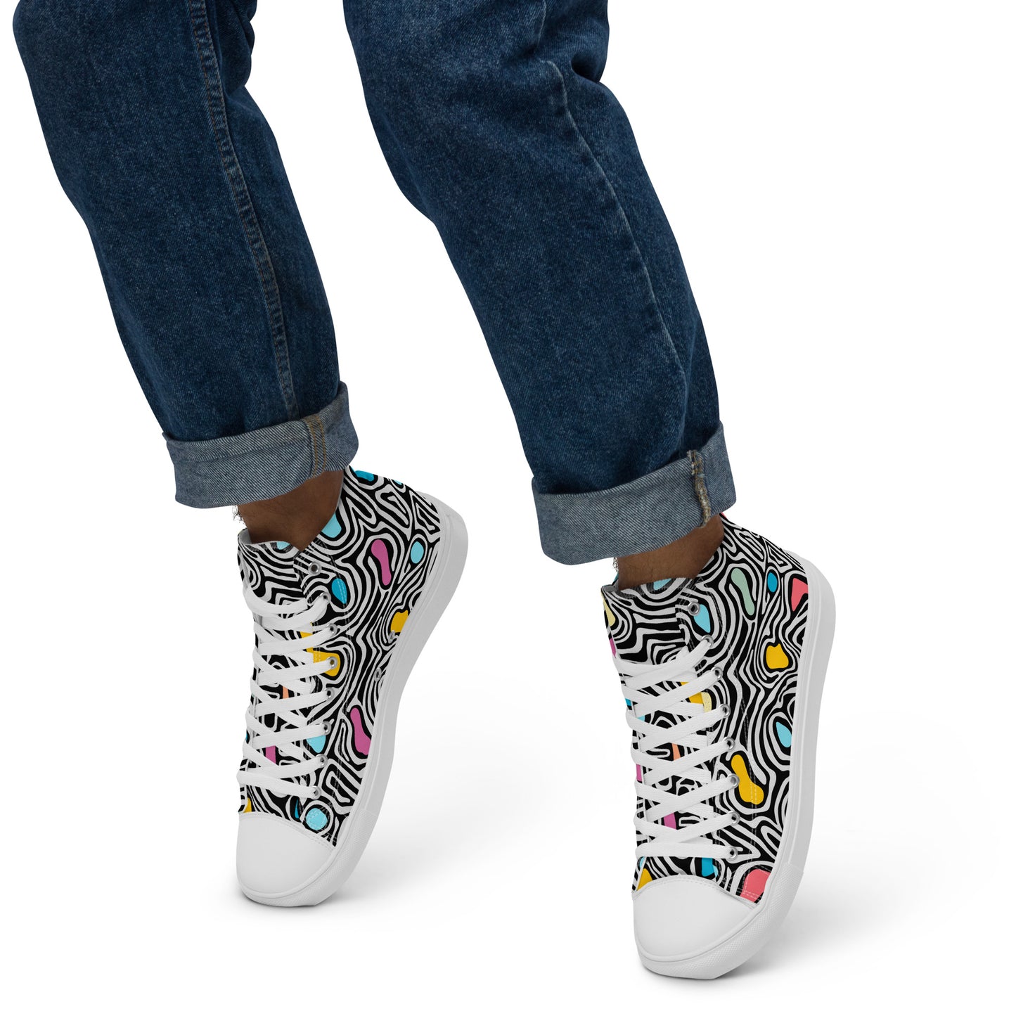 Trippy - Men’s high top canvas shoes Mens High Top Shoes Outside Australia