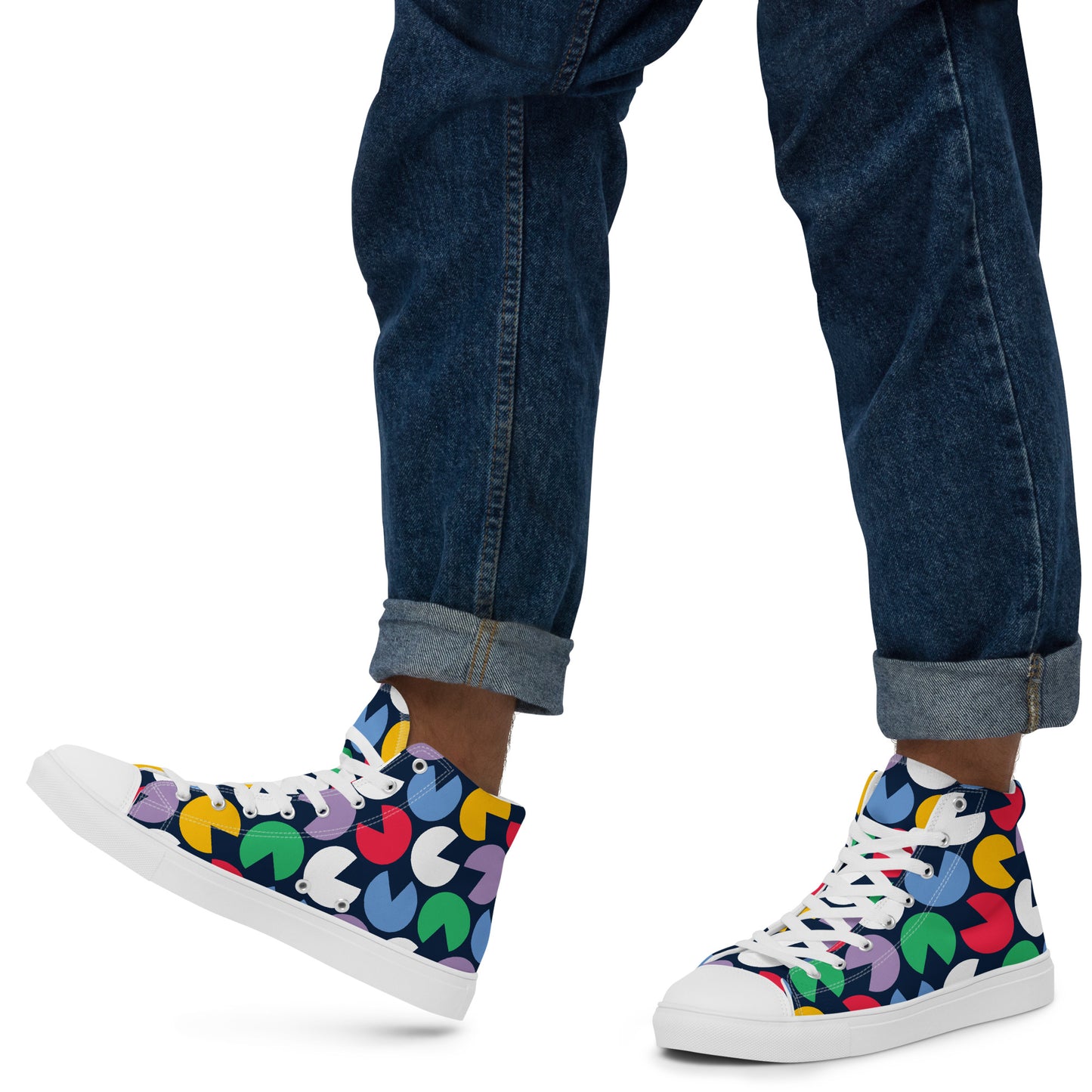 Hungry Circles - Men’s high top canvas shoes Mens High Top Shoes Outside Australia