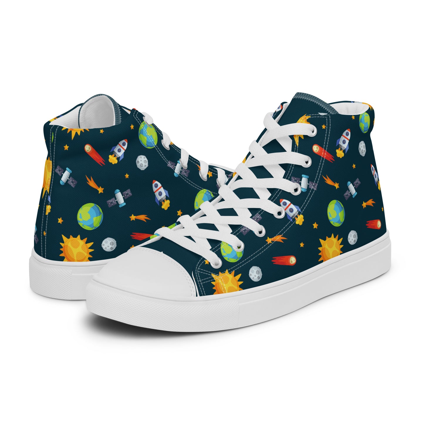 Busy Space - Men’s high top canvas shoes Mens High Top Shoes Outside Australia