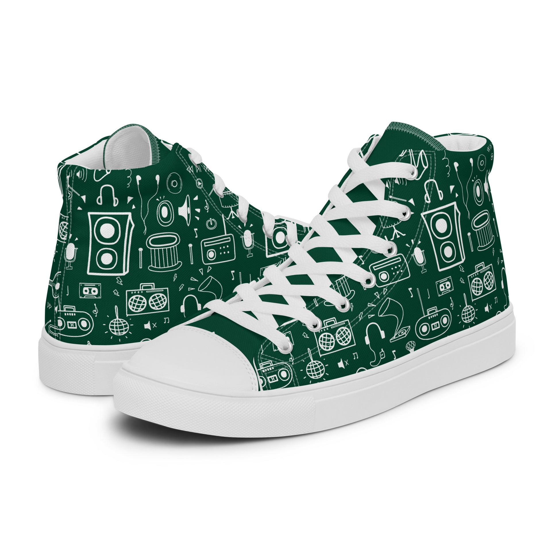 All The Music - Men’s high top canvas shoes Mens High Top Shoes Outside Australia