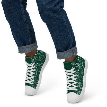 All The Music - Men’s high top canvas shoes Mens High Top Shoes Outside Australia