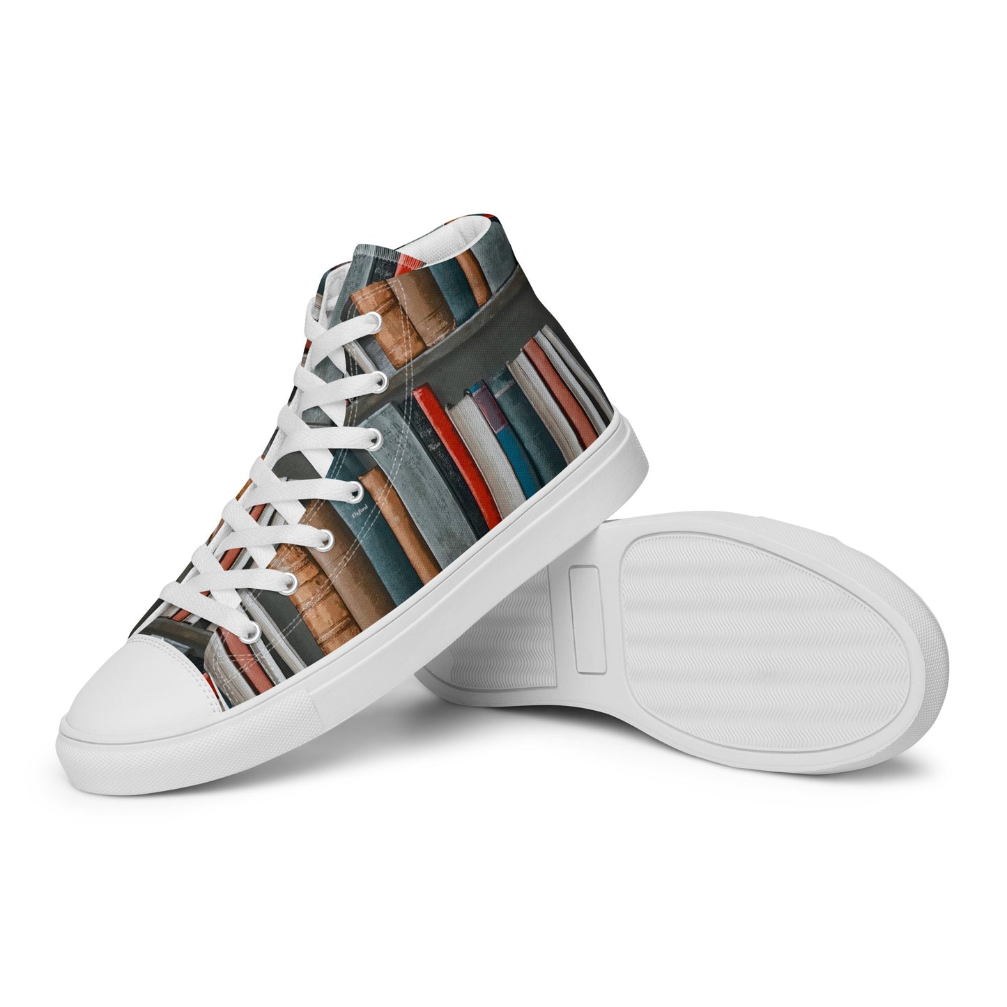 Books - Men’s high top canvas shoes Mens High Top Shoes Outside Australia Printed Offshore