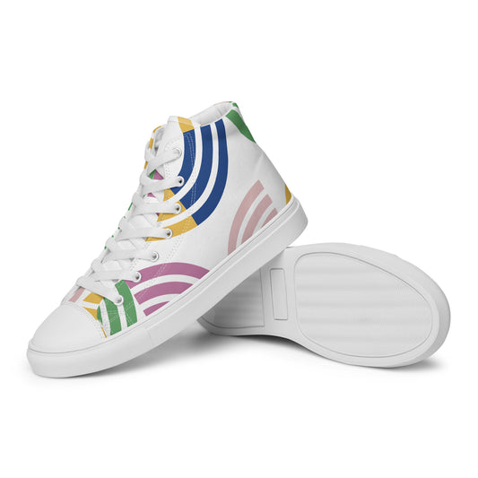 Arcs - Men’s high top canvas shoes Mens High Top Shoes Outside Australia Printed Offshore