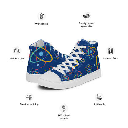 Atoms - Men’s high top canvas shoes Mens High Top Shoes Outside Australia Printed Offshore