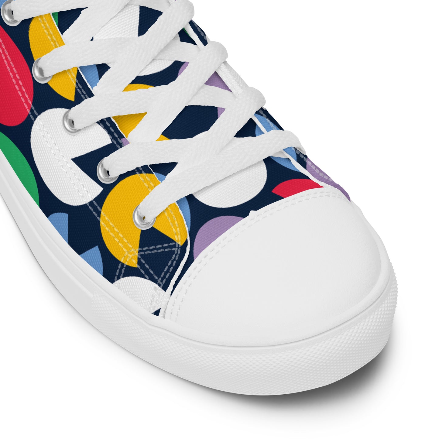 Hungry Circles - Men’s high top canvas shoes Mens High Top Shoes Outside Australia Printed Offshore