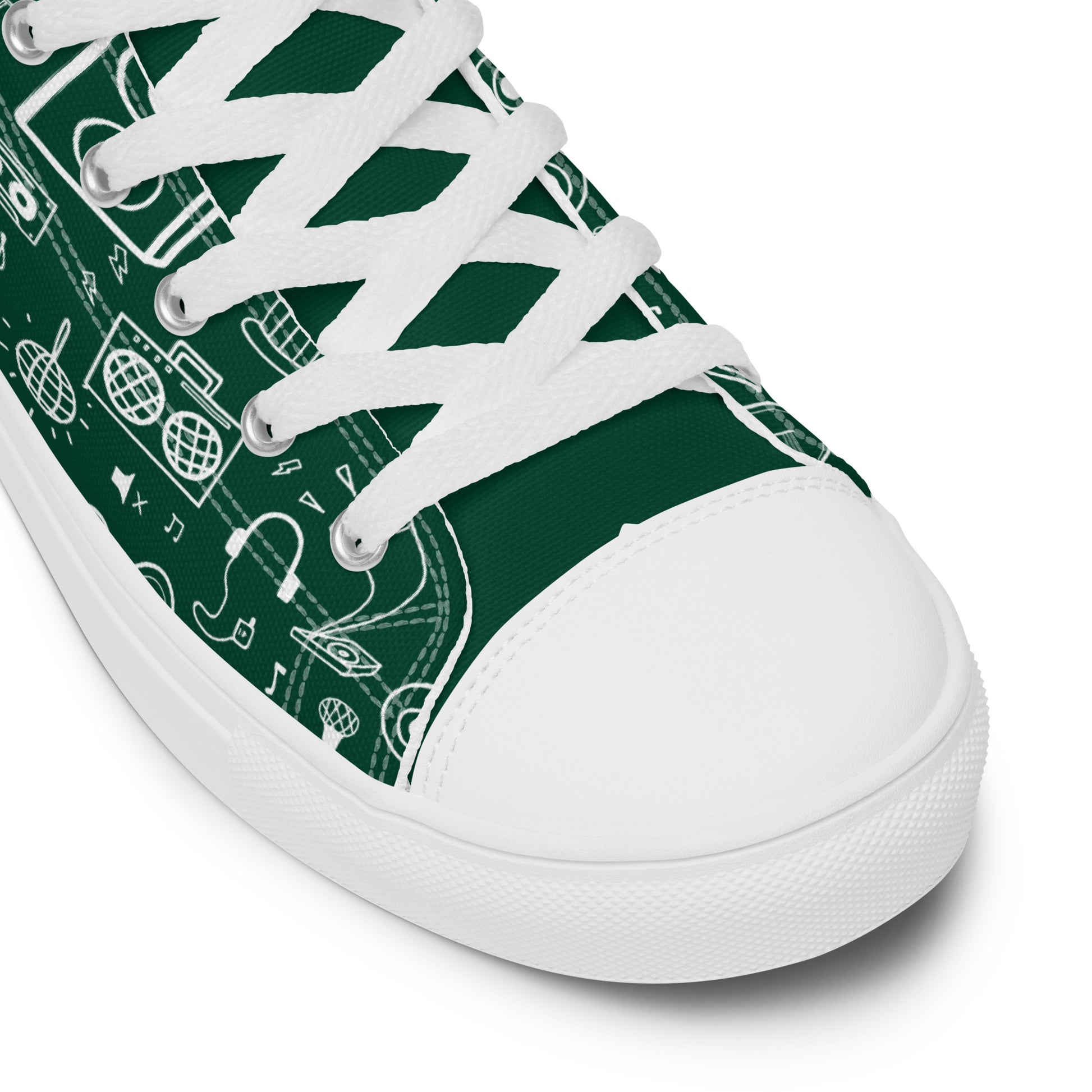 All The Music - Men’s high top canvas shoes Mens High Top Shoes Outside Australia Printed Offshore