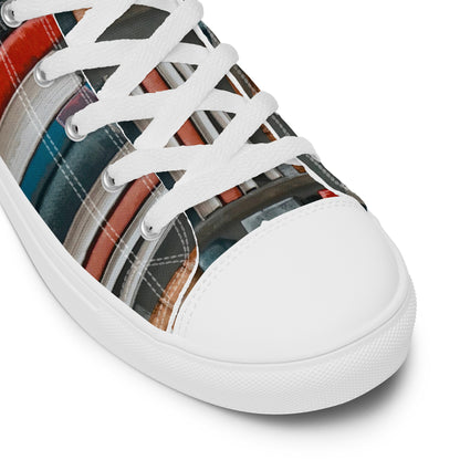 Books - Men’s high top canvas shoes Mens High Top Shoes Outside Australia Printed Offshore