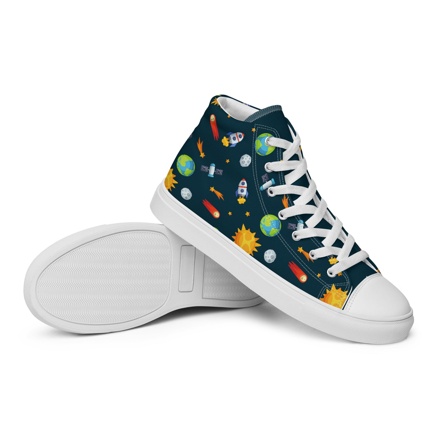 Busy Space - Men’s high top canvas shoes Mens High Top Shoes Outside Australia