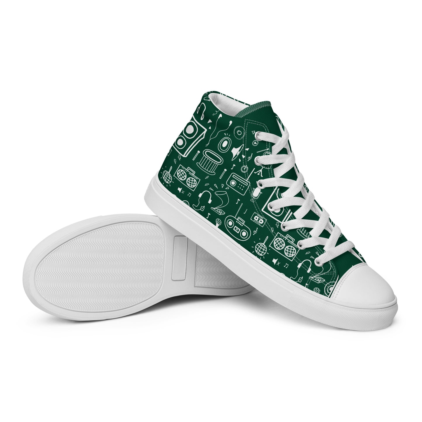 All The Music - Men’s high top canvas shoes Mens High Top Shoes Outside Australia
