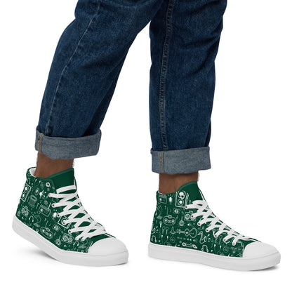 All The Music - Men’s high top canvas shoes Mens High Top Shoes Outside Australia