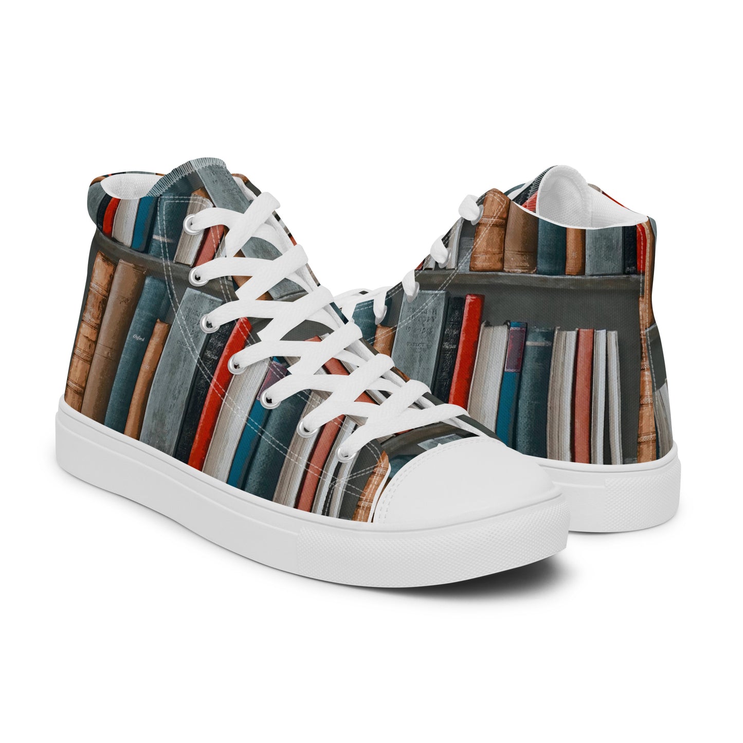 Books - Men’s high top canvas shoes Mens High Top Shoes Outside Australia Printed Offshore