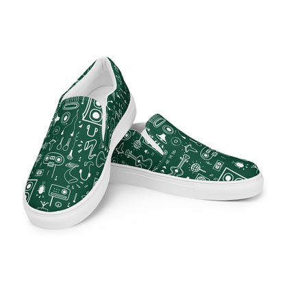 All The Music - Men’s slip-on canvas shoes Mens Slip On Shoes music