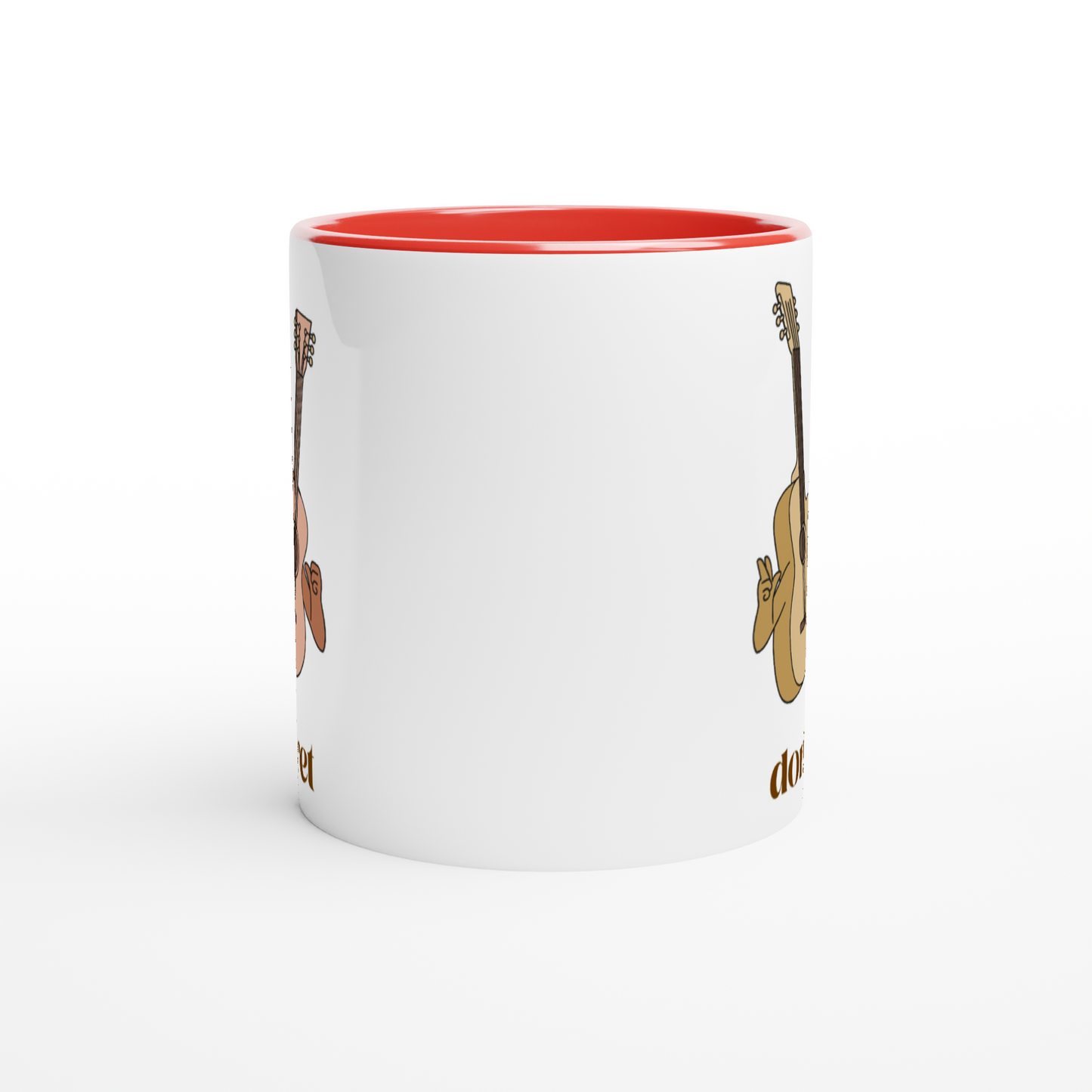 Don't Fret - White 11oz Ceramic Mug with Colour Inside Colour 11oz Mug Music