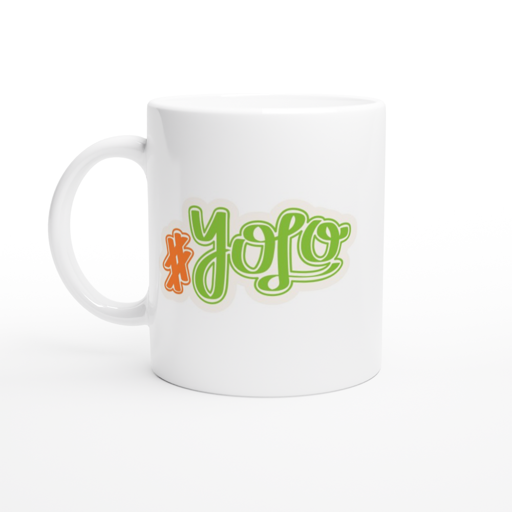 #YOLO - White 11oz Ceramic Mug - Infinitee Designs 