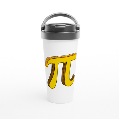 Pi - White 15oz Stainless Steel Travel Mug White 15oz Stainless Steel Travel Mug Travel Mug Maths Science