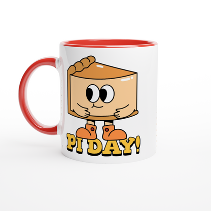 Pi Day - White 11oz Ceramic Mug with Colour Inside ceramic red Colour 11oz Mug Maths Science