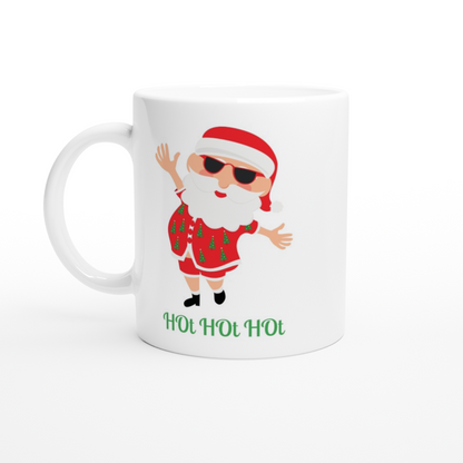 HOt HOt HOt - White 11oz Ceramic Mug White 11oz Ceramic Mug Christmas White Mug Globally Fulfilled