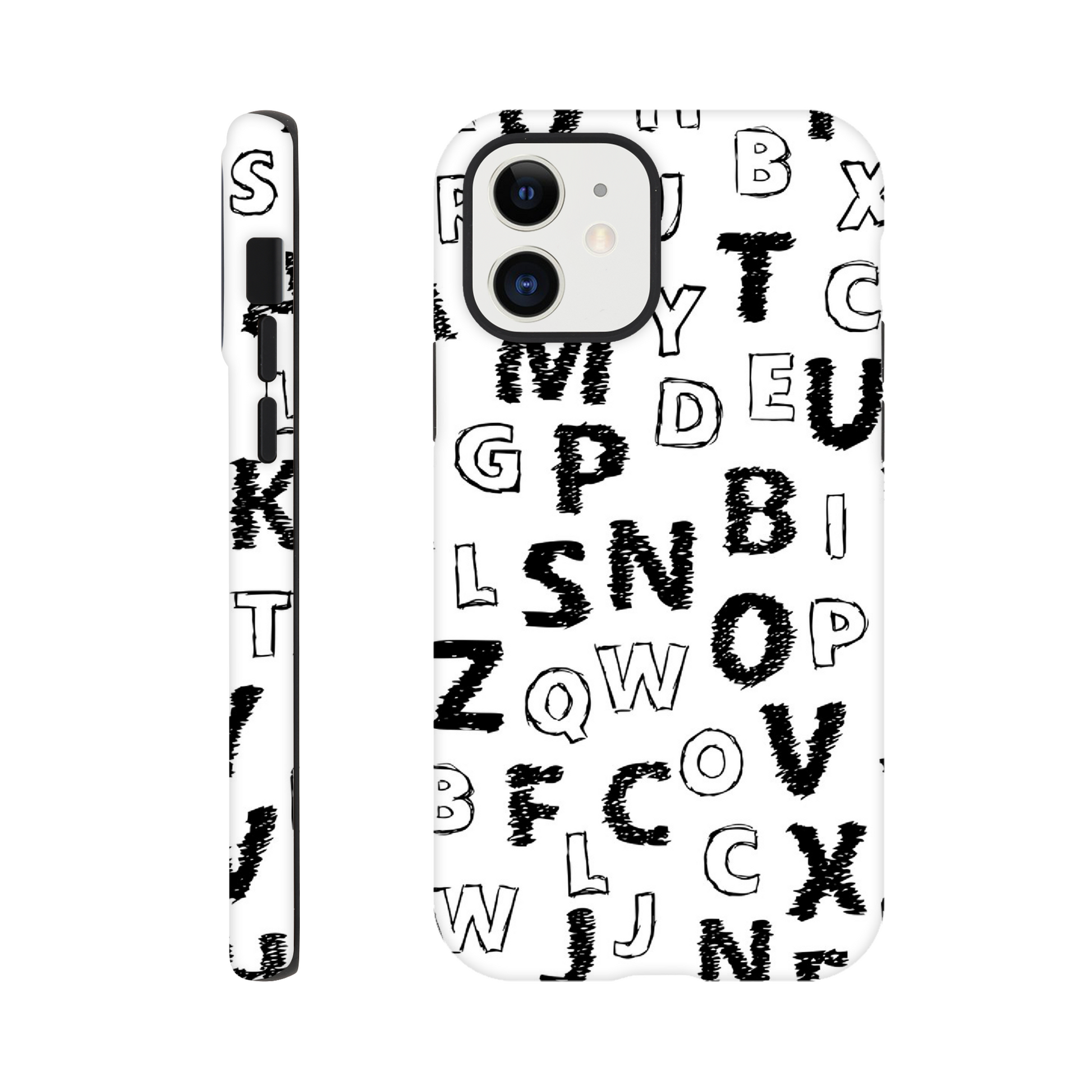 Alphabet - Phone Tough Case iPhone 12 Phone Case Globally Fulfilled