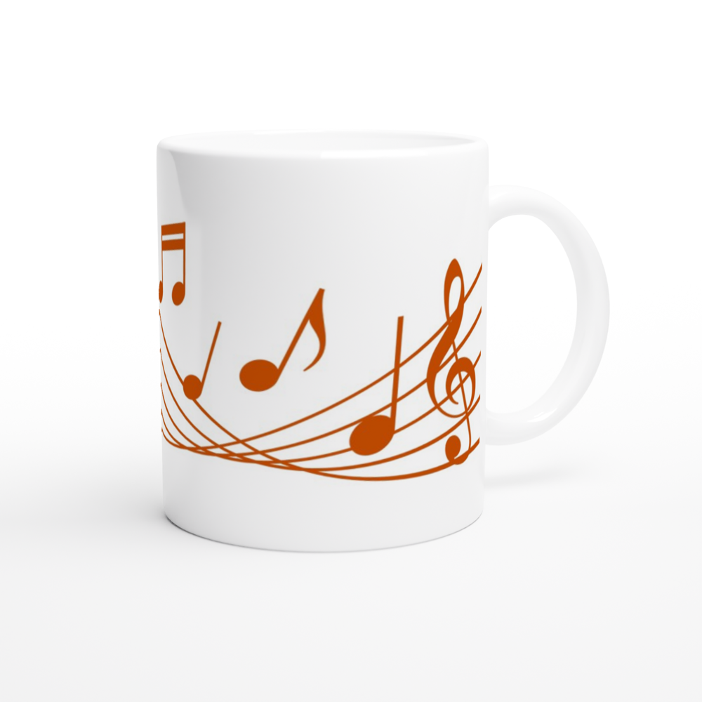 Music Notes - White 11oz Ceramic Mug White 11oz Mug