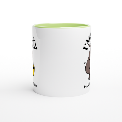 I'm Saxy And I Know It - White 11oz Ceramic Mug with Colour Inside Colour 11oz Mug animal Music