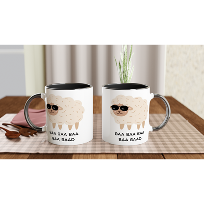 Baa Baa Baa Baa Baad - White 11oz Ceramic Mug with Color Inside Colour 11oz Mug animal