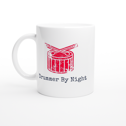 Drummer By Night - White 11oz Ceramic Mug White 11oz Ceramic Mug White 11oz Mug