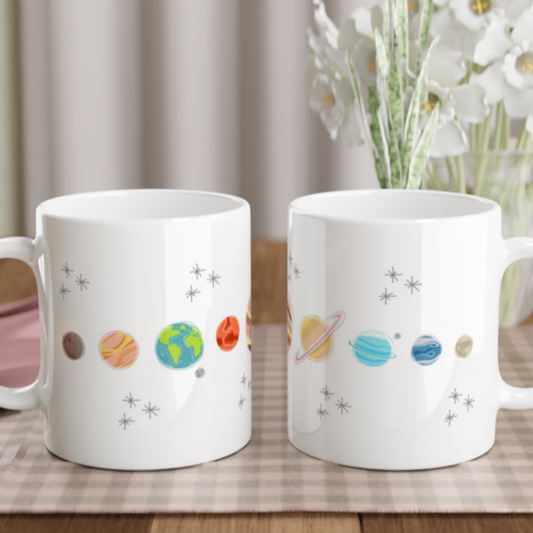 Solar System Planets - White 11oz Ceramic Mug White 11oz Mug