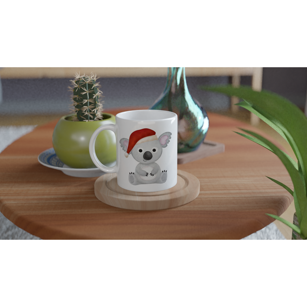 Christmas Koala - White 11oz Ceramic Mug Christmas White Mug Globally Fulfilled