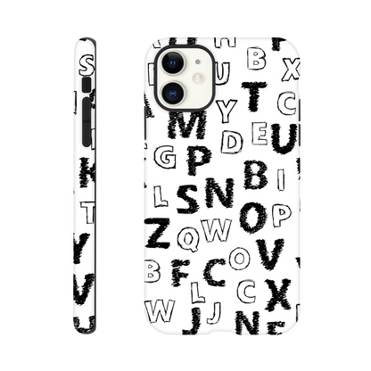 Alphabet - Phone Tough Case iPhone 11 Phone Case Globally Fulfilled