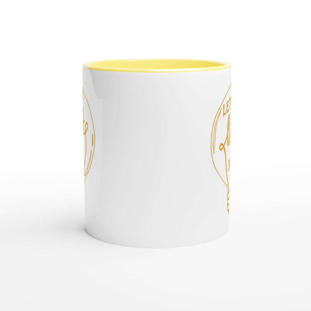 Let Your Light Shine - White 11oz Ceramic Mug with Colour Inside Colour 11oz Mug Globally Fulfilled Motivation