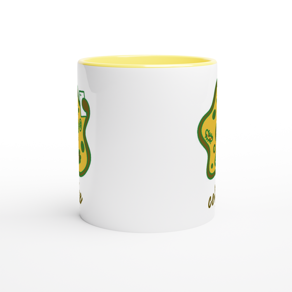 Cell-fie - White 11oz Ceramic Mug with Colour Inside Colour 11oz Mug Science