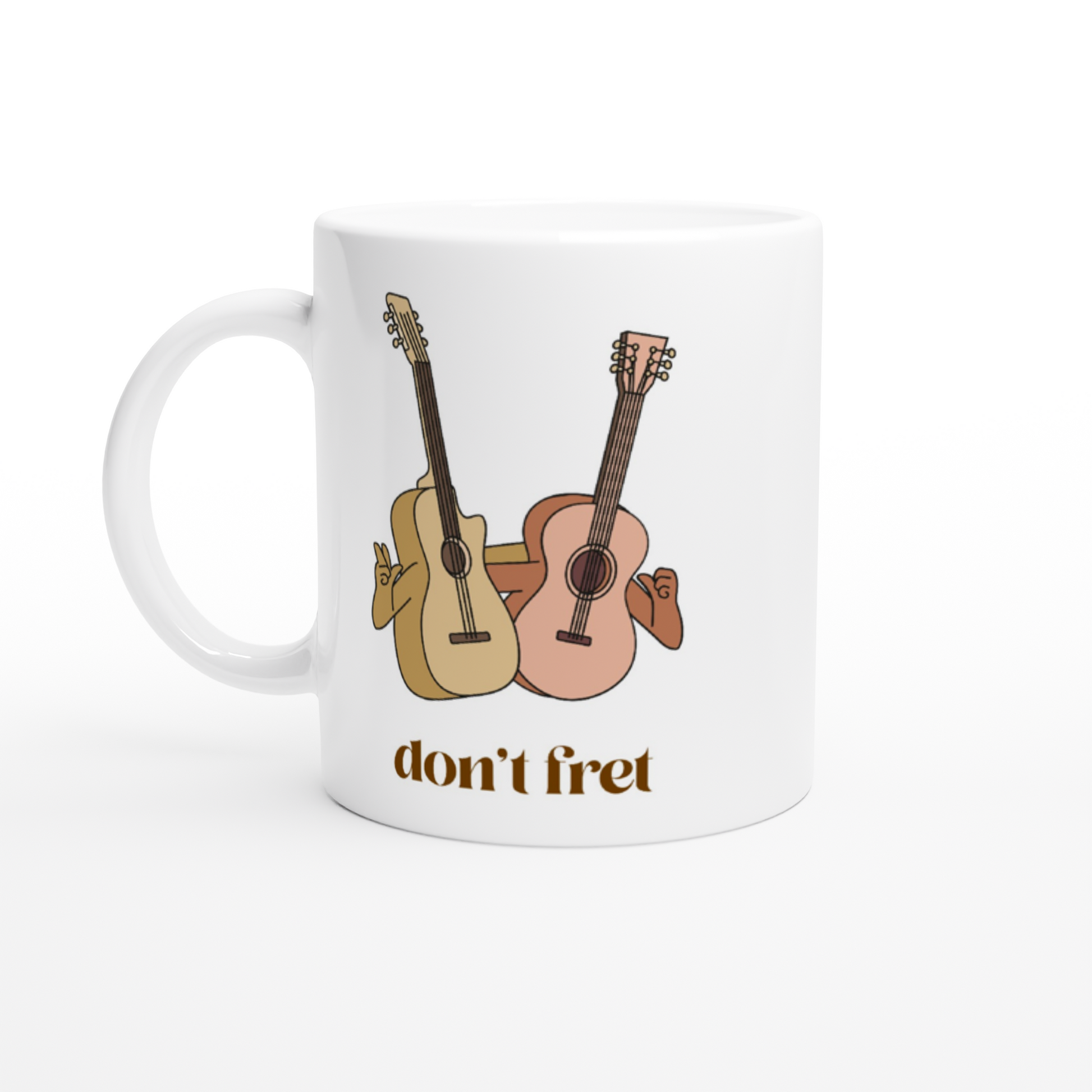 Don't Fret - White 11oz Ceramic Mug Default Title White 11oz Mug Music