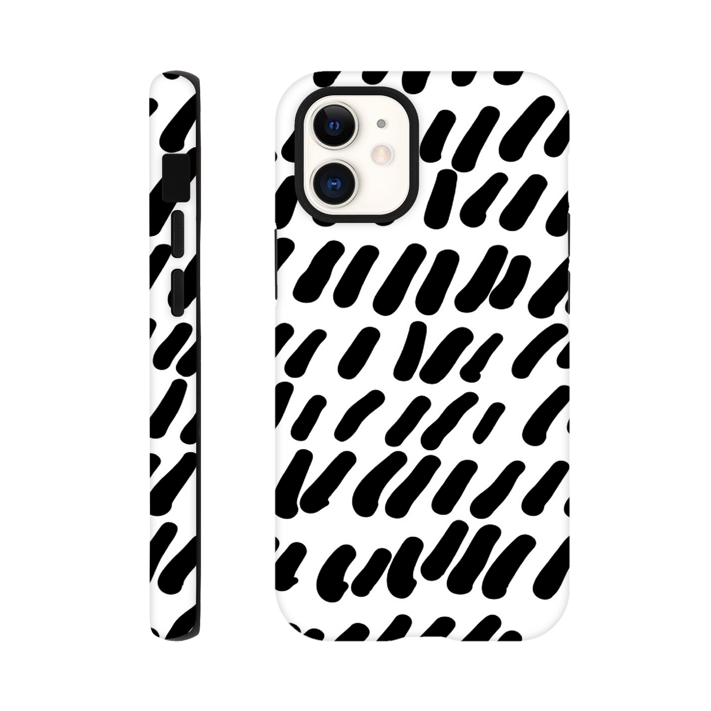 Black And White - Phone Tough Case iPhone 12 Mini Print Material