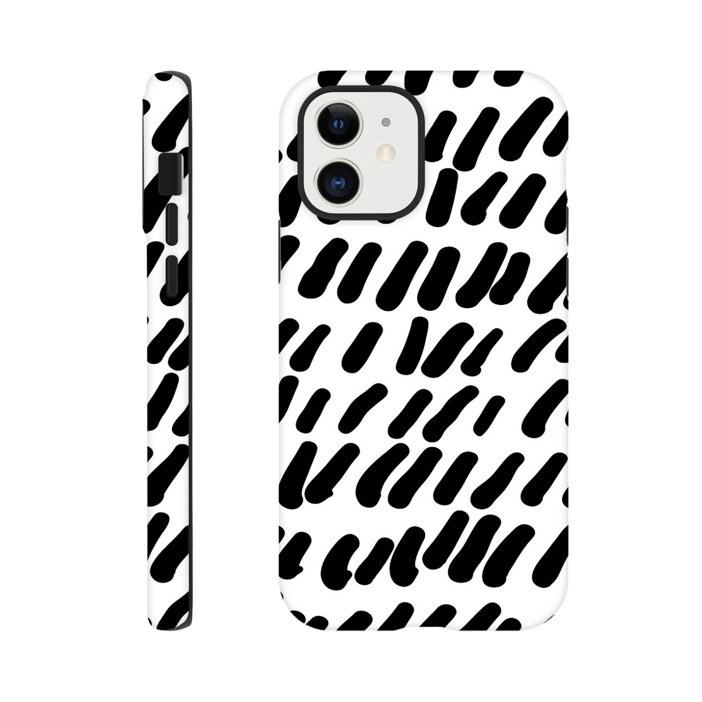 Black And White - Phone Tough Case iPhone 12 Print Material