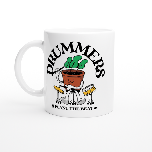 Drummers - White 11oz Ceramic Mug White 11oz Mug Globally Fulfilled