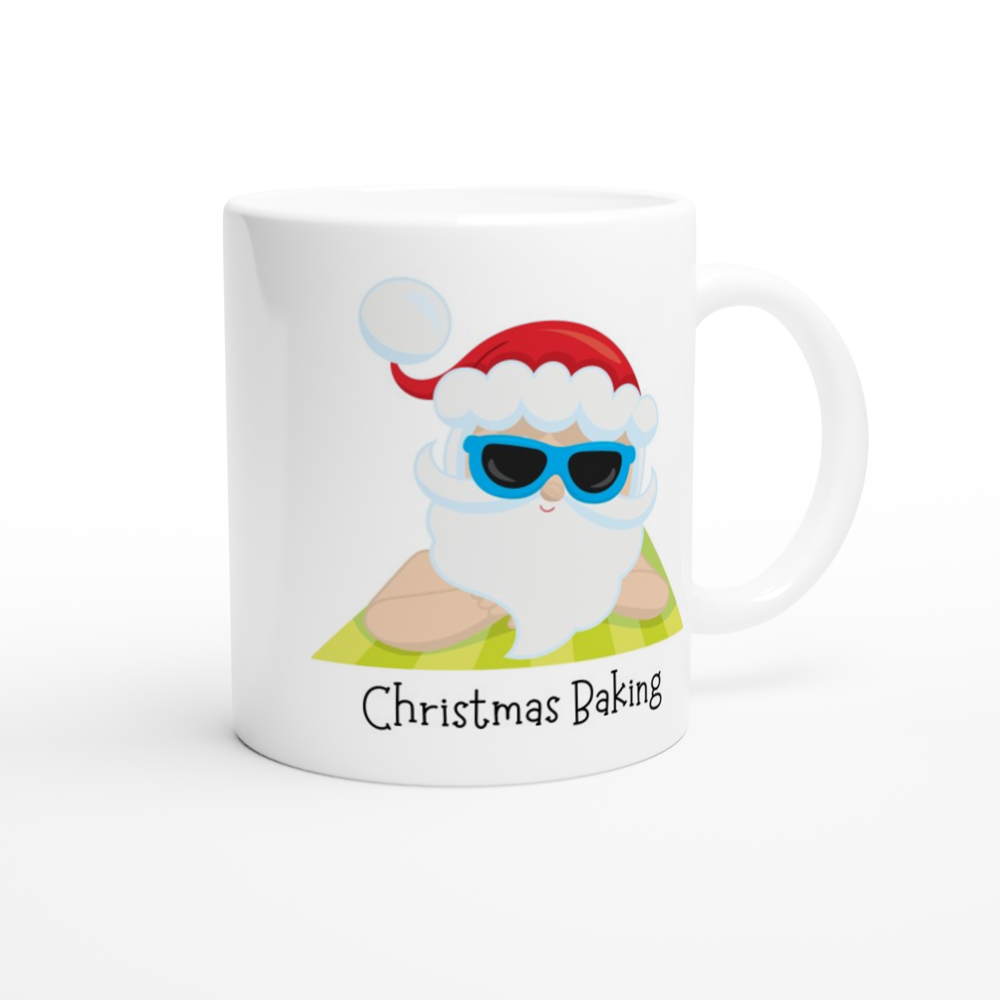 Christmas Baking - White 11oz Ceramic Mug Christmas White Mug Globally Fulfilled