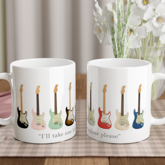 Guitars In Every Colour - White 11oz Ceramic Mug White 11oz Mug