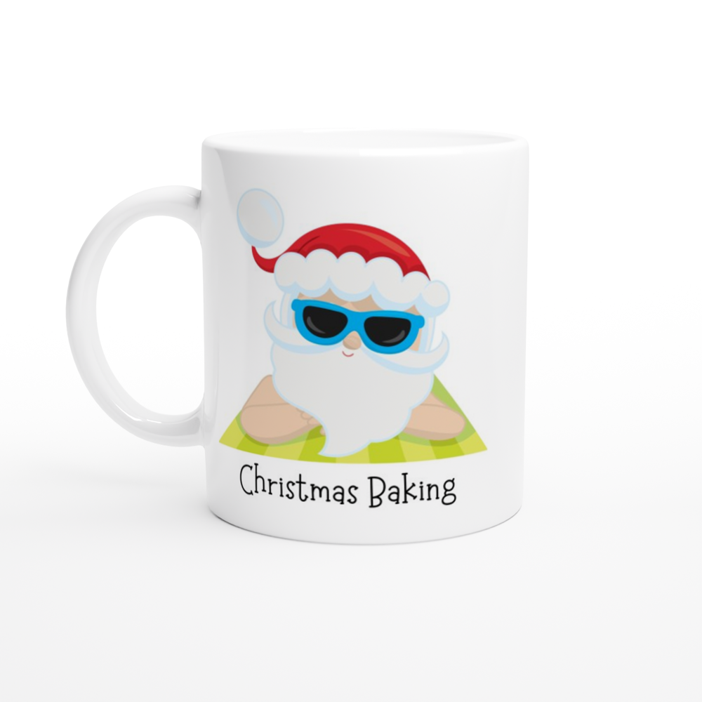 Christmas Baking - White 11oz Ceramic Mug Christmas White Mug Globally Fulfilled