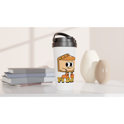 Pi Day - White 15oz Stainless Steel Travel Mug Travel Mug Globally Fulfilled Maths Science