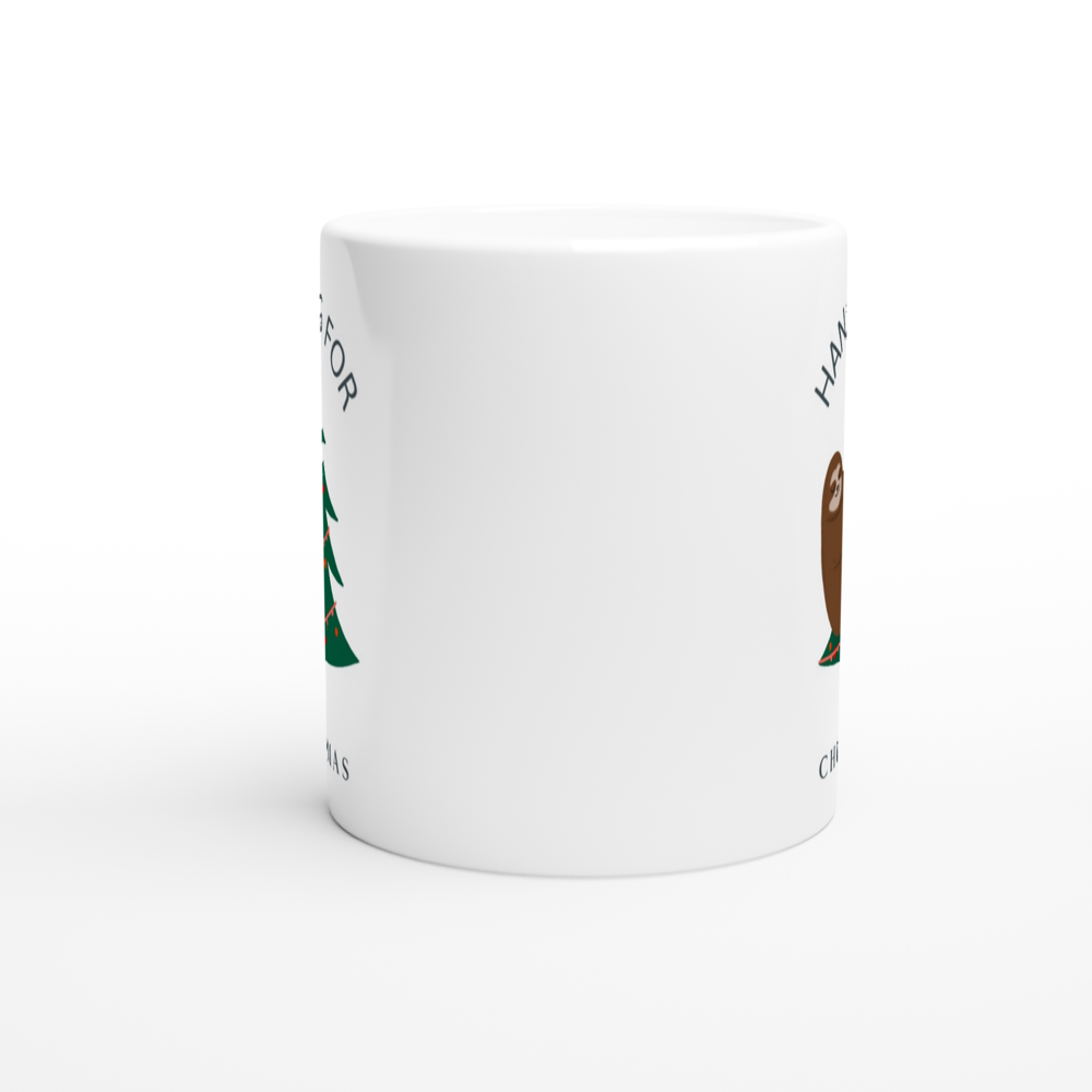 Hanging For Christmas - White 11oz Ceramic Mug Christmas White Mug Globally Fulfilled