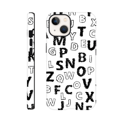 Alphabet - Phone Tough Case iPhone 13 Phone Case Globally Fulfilled