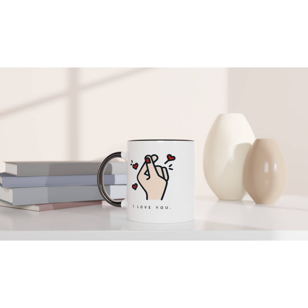 I Love You - White 11oz Ceramic Mug with Colour Inside Colour 11oz Mug Globally Fulfilled Love