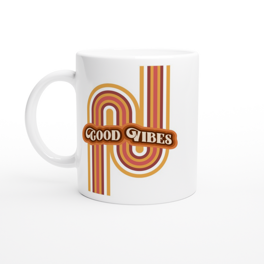 Good Vibes - White 11oz Ceramic Mug White 11oz Mug