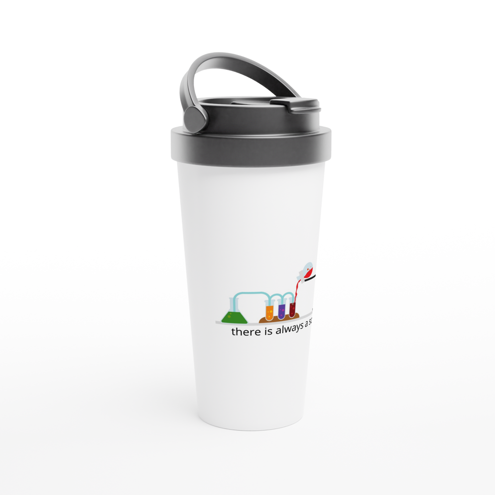 There Is Always A Solution - White 15oz Stainless Steel Travel Mug Travel Mug Science