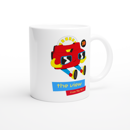 The View From The 90's - White 11oz Ceramic Mug White 11oz Mug Globally Fulfilled