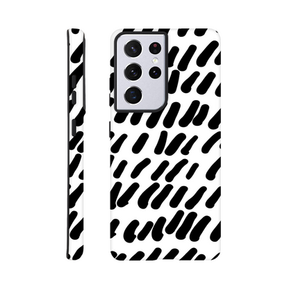 Black And White - Phone Tough Case Galaxy S21 Ultra Print Material