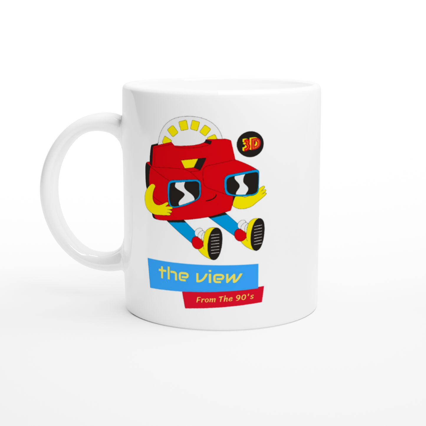 The View From The 90's - White 11oz Ceramic Mug White 11oz Mug Globally Fulfilled