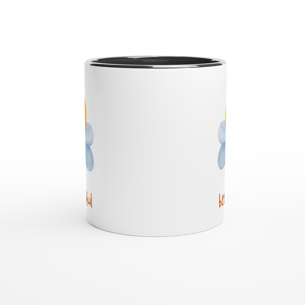 Bee-you-tiful - White 11oz Ceramic Mug with Colour Inside Colour 11oz Mug animal