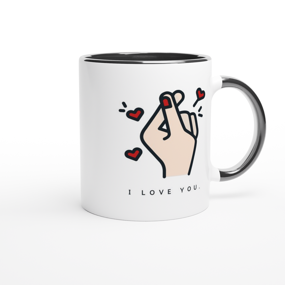 I Love You - White 11oz Ceramic Mug with Colour Inside Colour 11oz Mug Globally Fulfilled Love