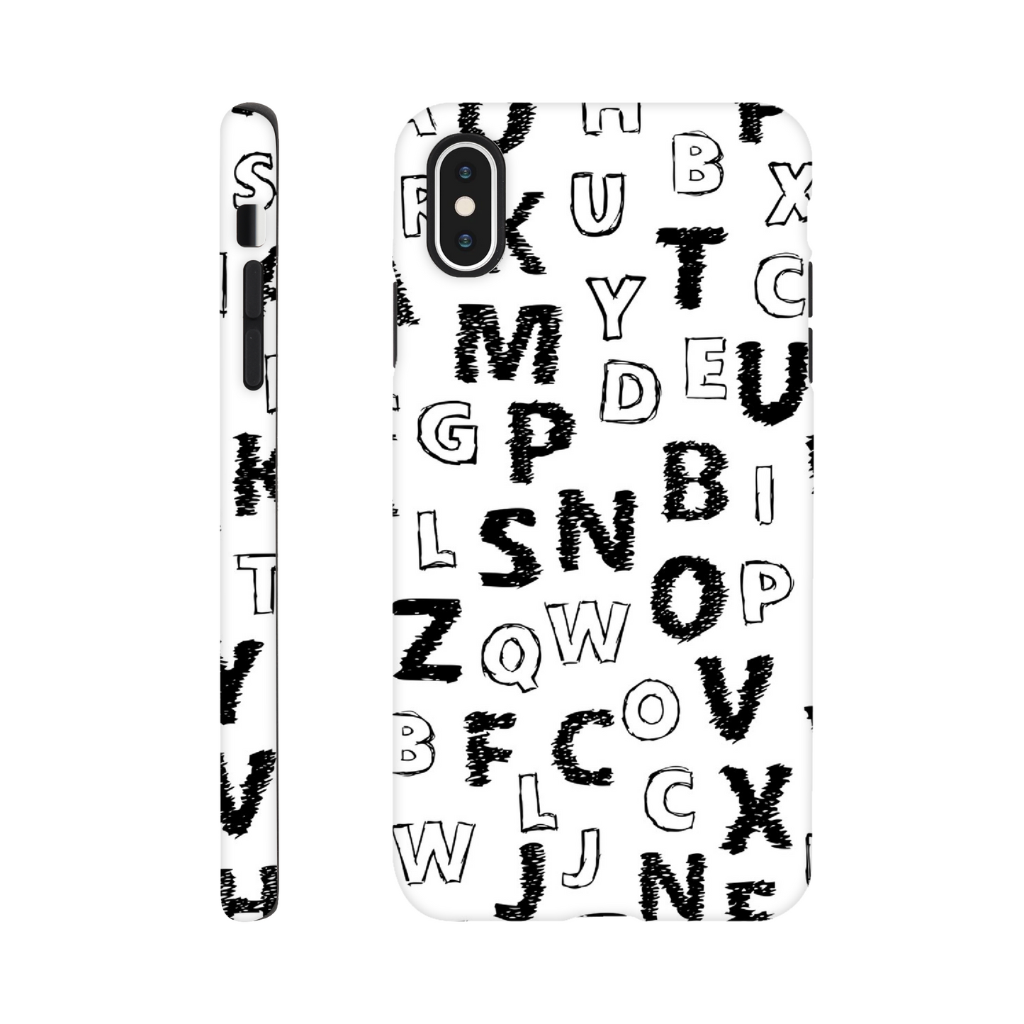 Alphabet - Phone Tough Case iPhone XS Max Phone Case Globally Fulfilled